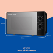 Picture of Black Digital Solo Microwave with 5 Power Levels, Automatic Defrost, 8 Auto Cook Menus