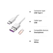 Picture of HUAWEI USB Type C Superfast Charging Data Cable for Select Models P9, P9 Plus, P10 & Above