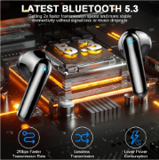 Picture of Wireless Earbuds, Bluetooth 5.3 Headphones Wireless Headphones in Ear with  Noise Cancelling