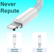 Picture of USB to Lightning Cable For Apple iPhone - 1M White Rapid Charging and Data Transfer