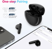 Picture of Wireless In-Ear Headphones Bluetooth 5.3 with Noise-Canceling Mic Black