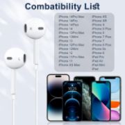 Picture of HiFi Stereo Earphones for iPhone, Noise-Canceling Wired Headphones for iPhone 14/13/12/11/SE/XS Max/XR/X/8/7 Plus